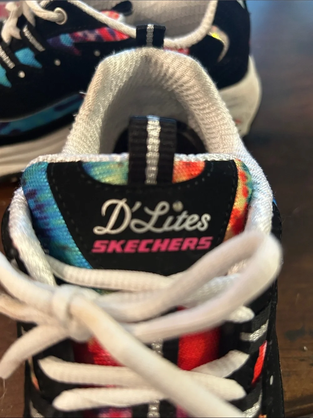 Women’ Black Multi-Color Athletic Skechers D’Lites